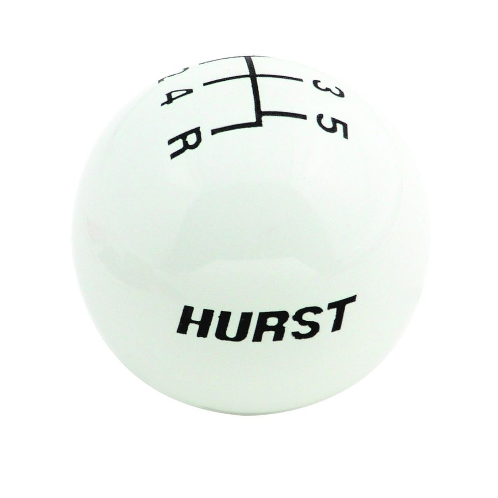 1630025 White 5-Speed Shifter Knob