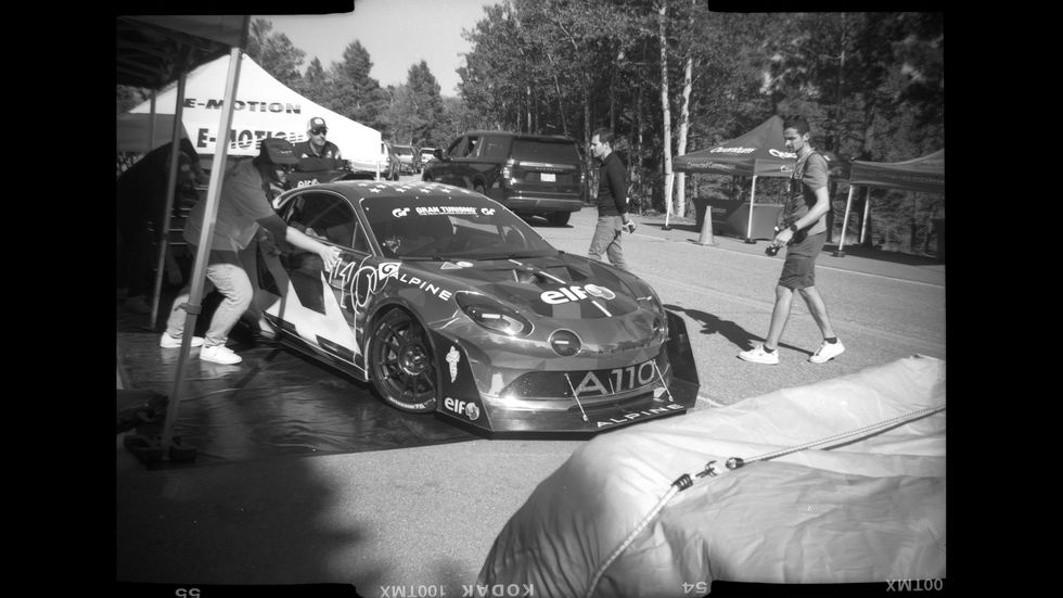 alpine a110 at 2023 pikes peak international hill climb