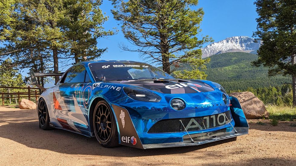 alpine a110 at 2023 pikes peak international hill climb