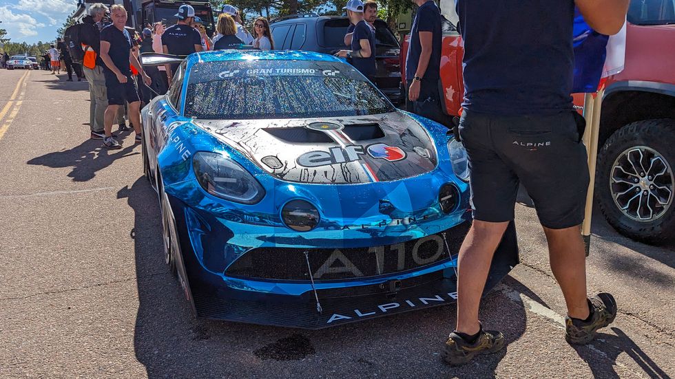 alpine a110 at 2023 pikes peak international hill climb