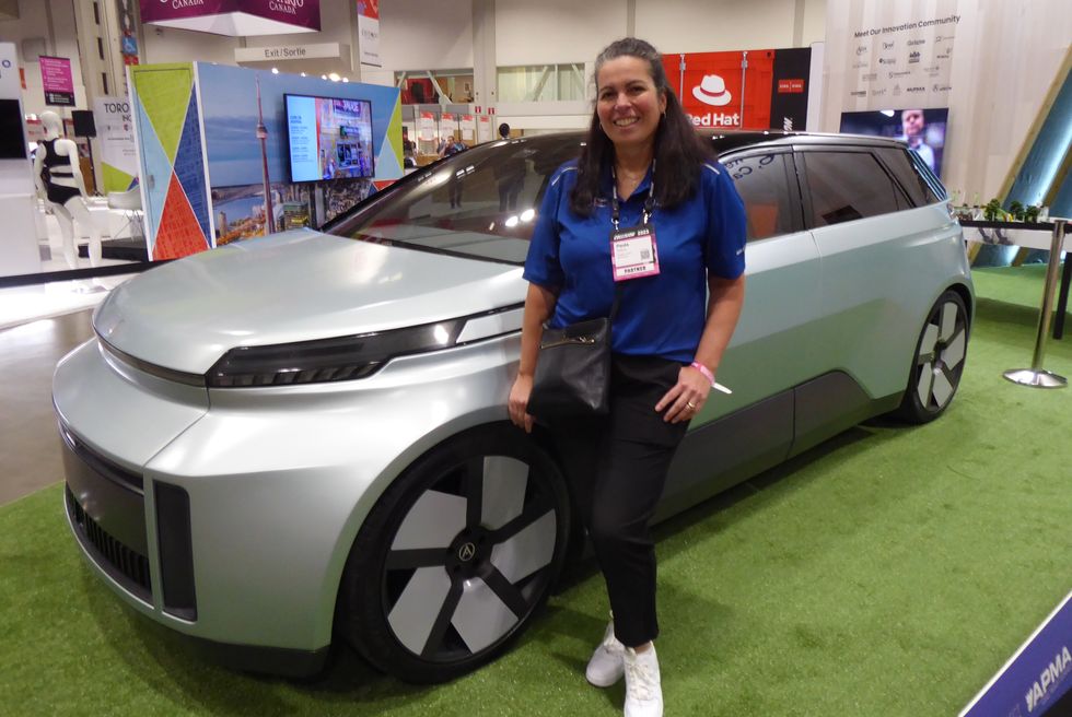 paula ambra with the arrow canadian ev