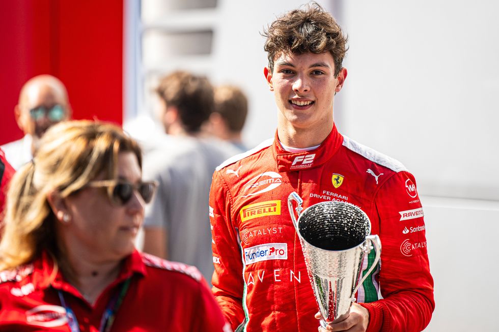 prema racing team's british driver oliver bearman is seen in