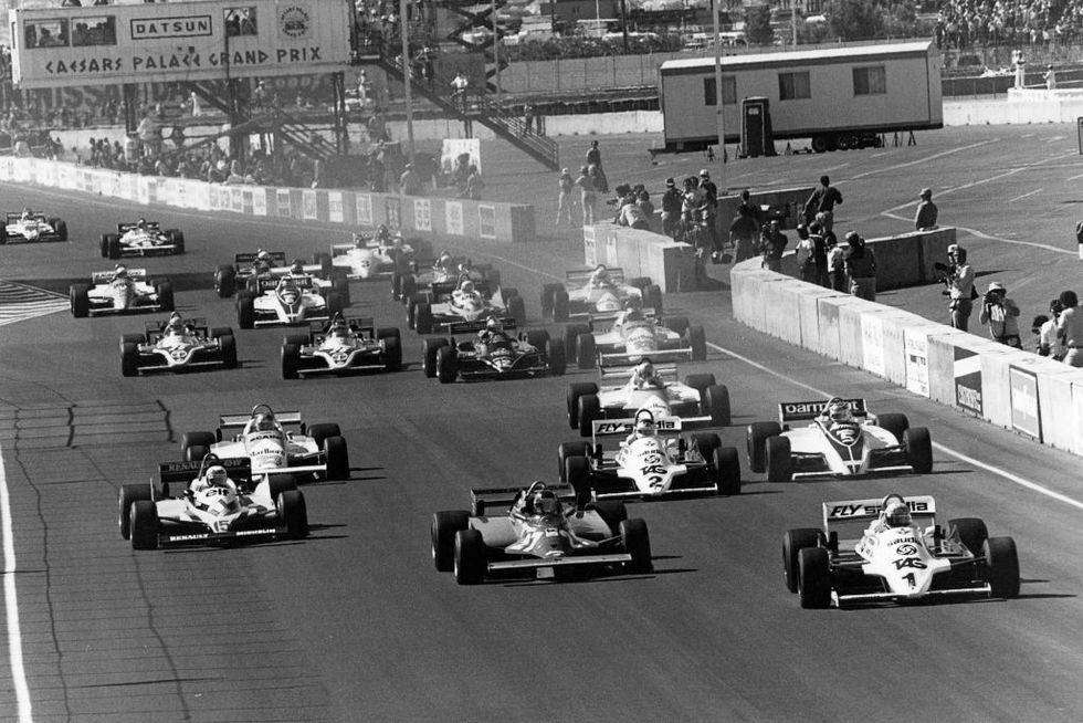 alan jones, gilles villeneuve, alain prost, grand prix of caesars palace