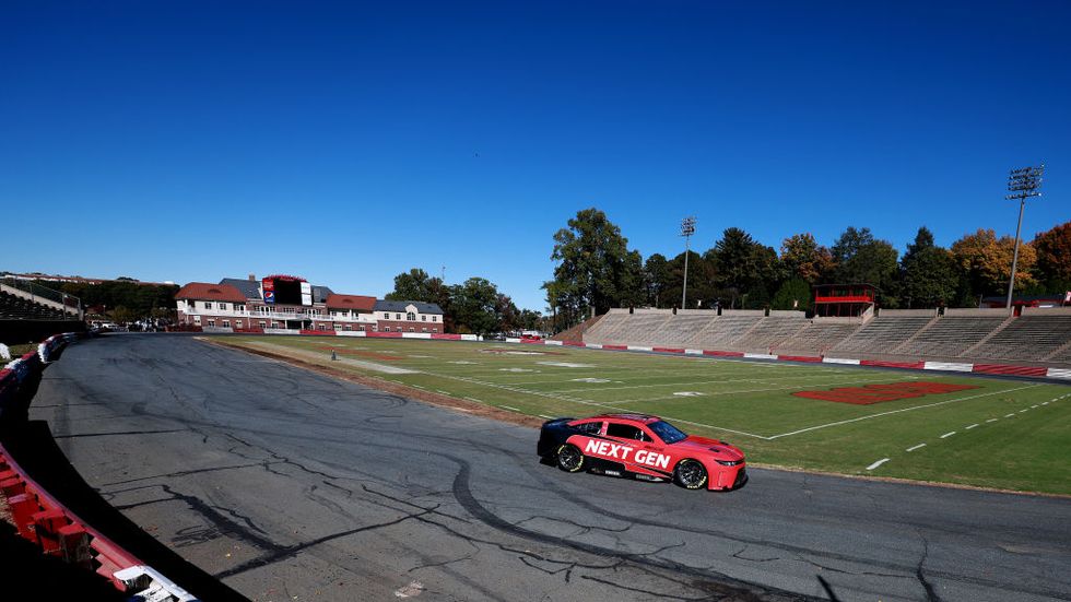 nascar next gen test car at bowman gray stadium