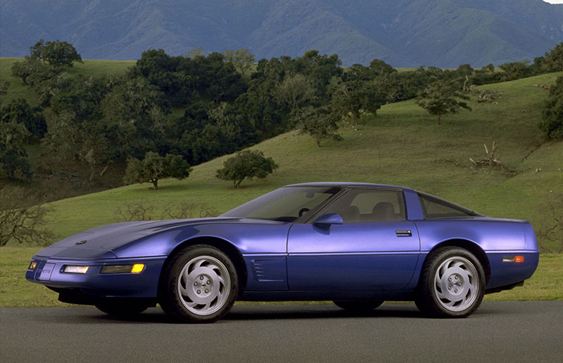 The 1989 Corvette ZR1, front three-quarter view.